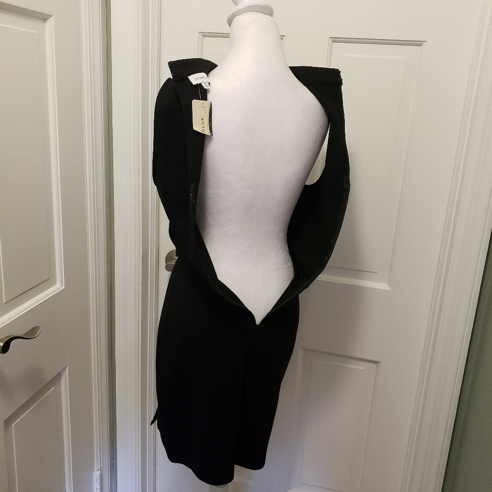 Evereve Black Sleeveless Mock Neck Sheath Dress - Picture 6 of 14